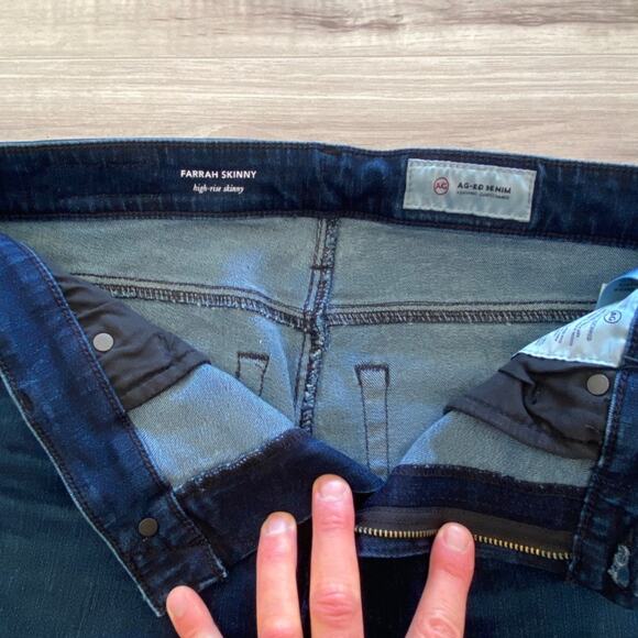 AG Adriano Goldschmied Women's Farrah High-Rise Skinny Jeans - 29R - Picture 9 of 15